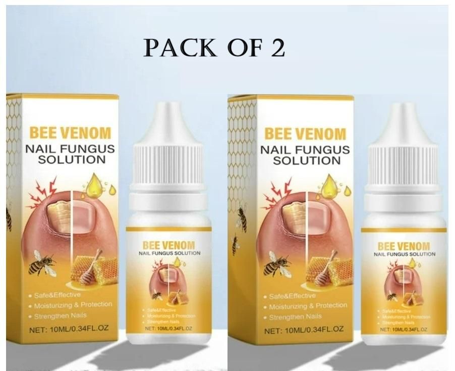 BeeVenom Nail Fungus Solution 10ml Each (Pack of 2)